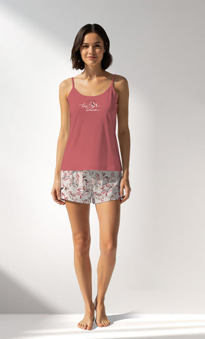 Woman Supreme ElegantLeav Thin Strap Short Set - VienettaB - 16 - 1431