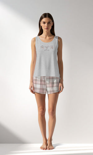 Woman Supreme Bestie Thick Strap Short Set - VienettaB - EG - 0