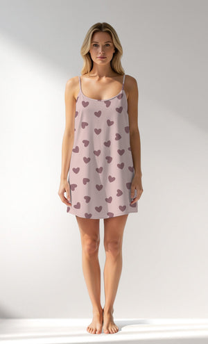 Woman Supreme BigHeart Thin Strap Tunic - VienettaROTASYON (ACIK ZEMIN)