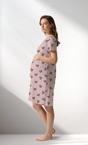Woman Supreme BigHeart Pregnant Tunic - VienettaROTASYON (ACIK ZEMIN)