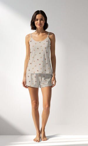 Woman Supreme SoftGleam Thin Strap Short Set - VienettaROTASYON