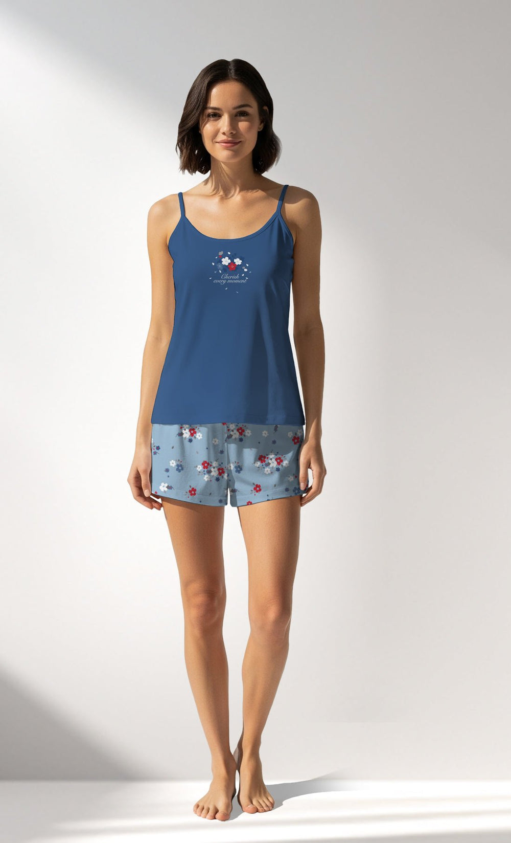 Woman Supreme Cherish Thin Strap Short Set - VienettaA - 14 - 4317