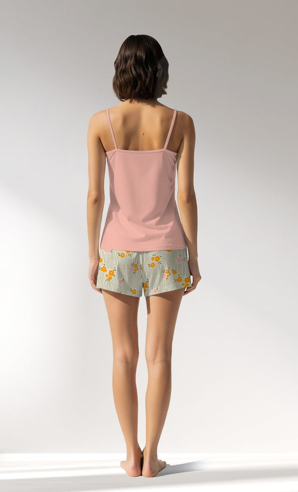 Woman Supreme GreenGarden Thin Strap Short Set - VienettaB - 15 - 0523