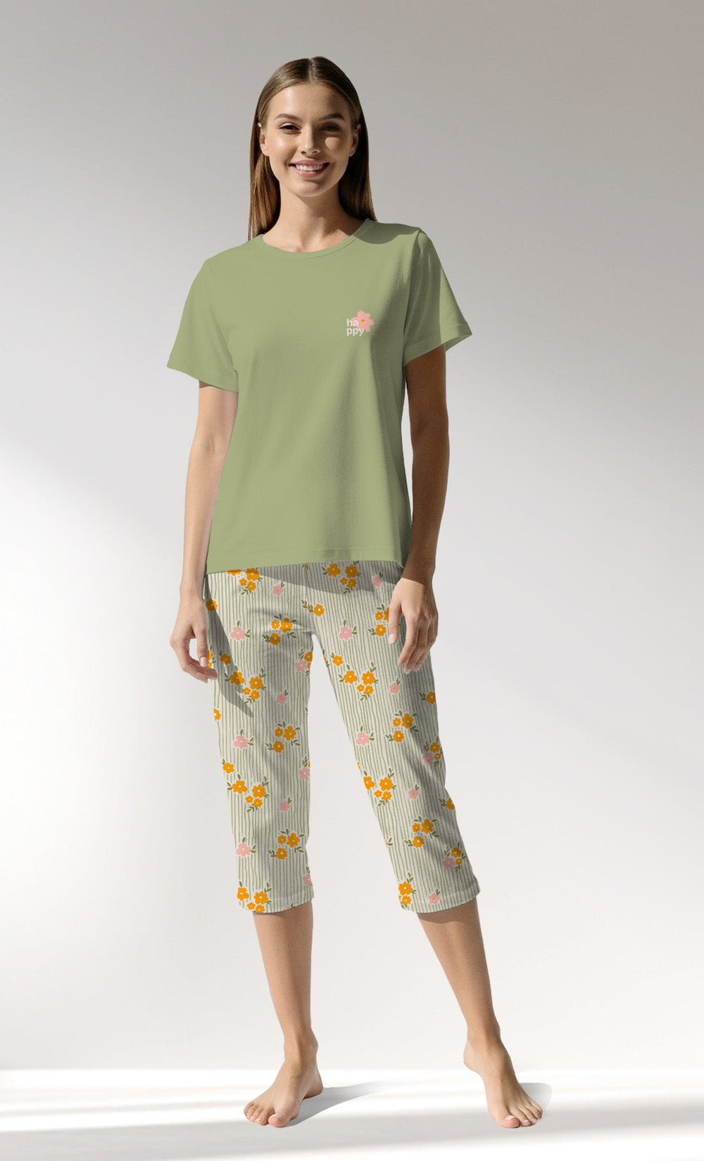 Woman Supreme GreenGarden Capri Set - VienettaA - 14 - 1418