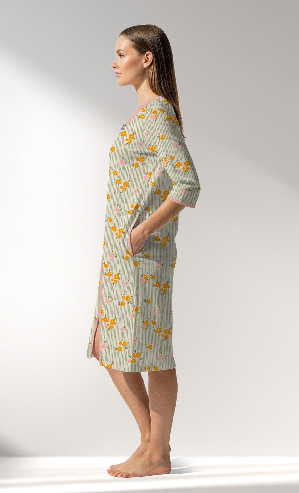 Woman Supreme GreenGarden Home Dress - VienettaROTASYON