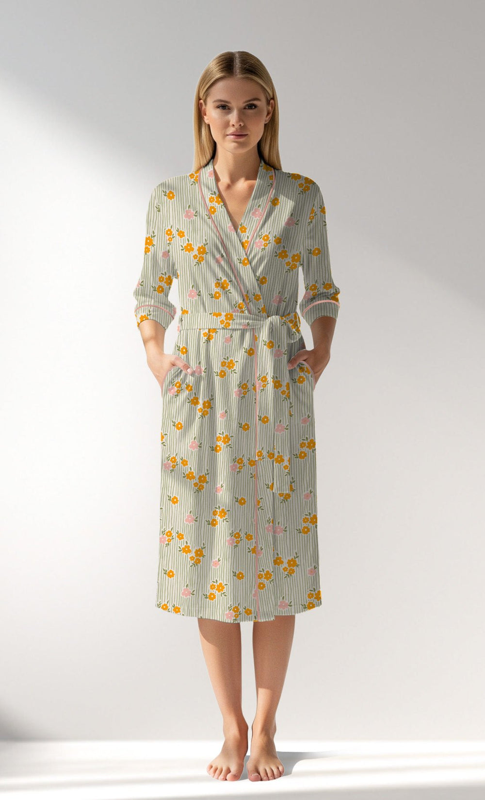 Woman Supreme GreenGarden Dressing Gown - VienettaROTASYON
