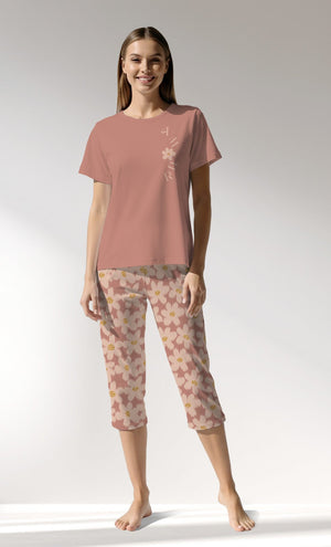 Woman Supreme RoseDown Capri Set - Vienetta16 - 1522