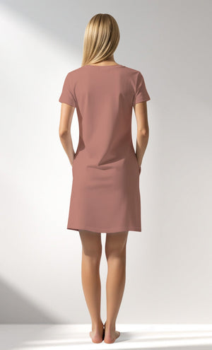 Woman Supreme RoseDown Pocket Detail Tunic - Vienetta16 - 1522