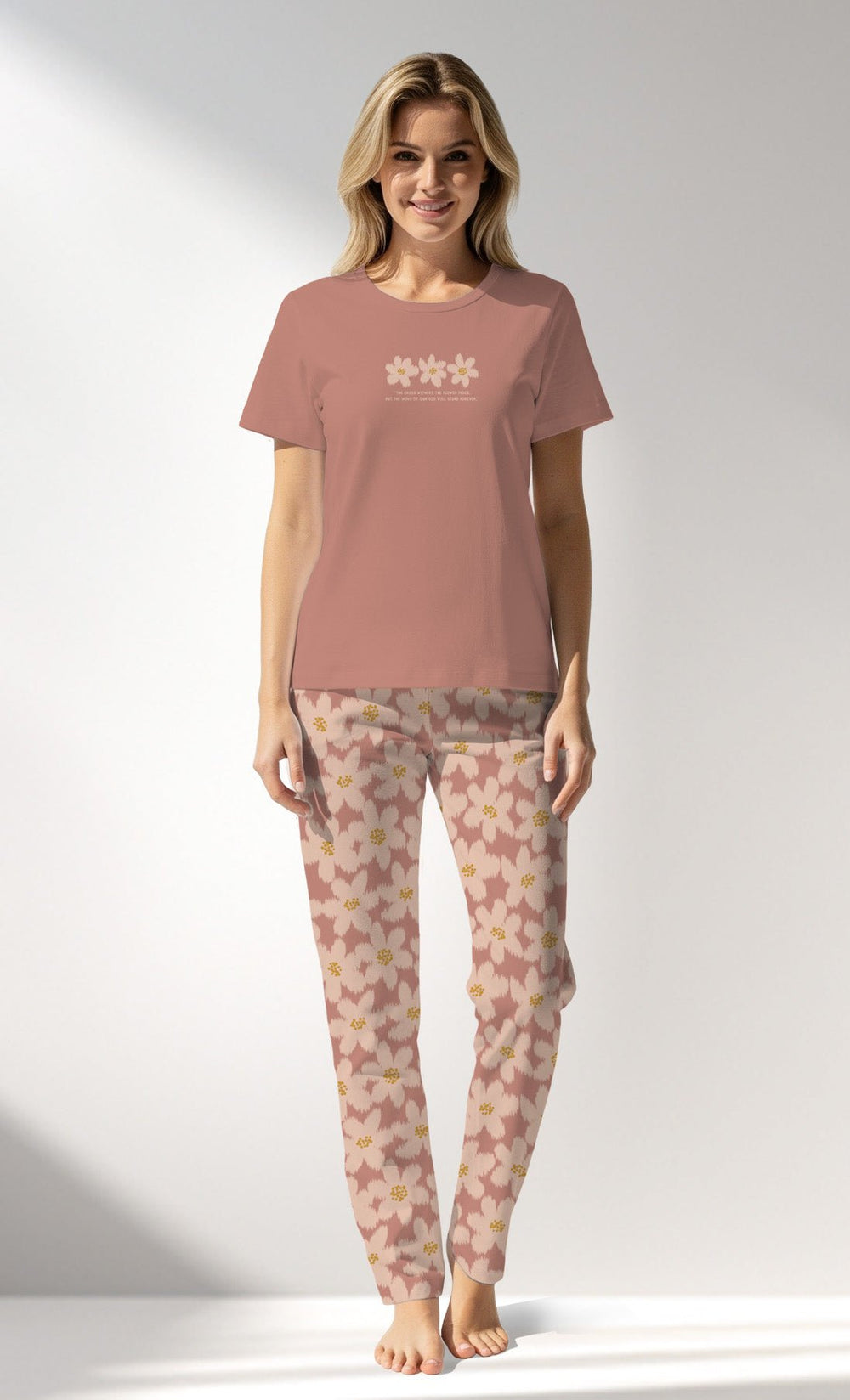Woman Supreme RoseDown Pyjama Set - Vienetta16 - 1522