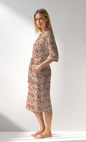 Woman Supreme RoseDown Dressing Gown - VienettaROTASYON