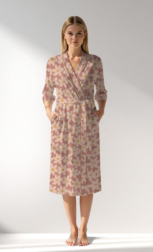 Woman Supreme RoseDown Dressing Gown - VienettaROTASYON