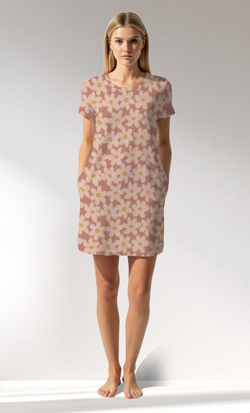 Woman Supreme RoseDown Rotation Pocket Detail Tunic - VienettaROTASYON