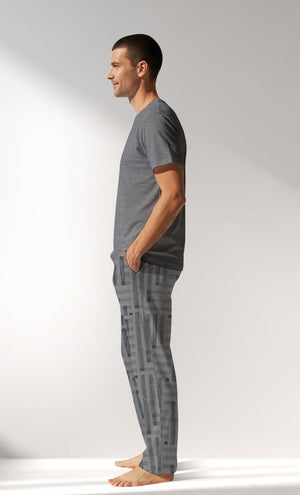 Man Supreme Strong Short Sleeve Pyjama Set - VienettaG2 MELANJ