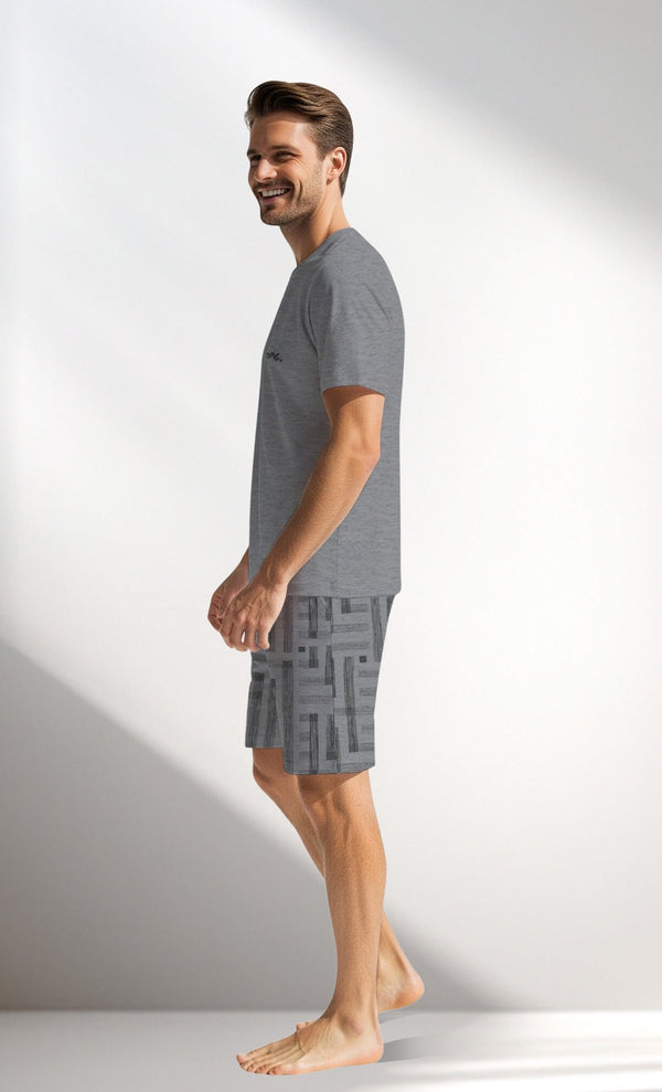 Man Supreme Strong Short Sleeve Short Set - VienettaG2 MELANJ