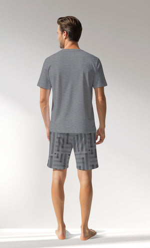 Man Supreme Strong Short Sleeve Short Set - VienettaG2 MELANJ