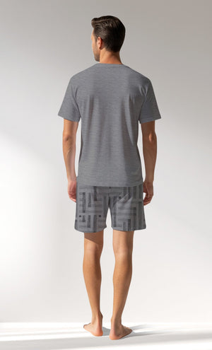 Man Supreme Strong V Neck Short Set - VienettaG2 MELANJ