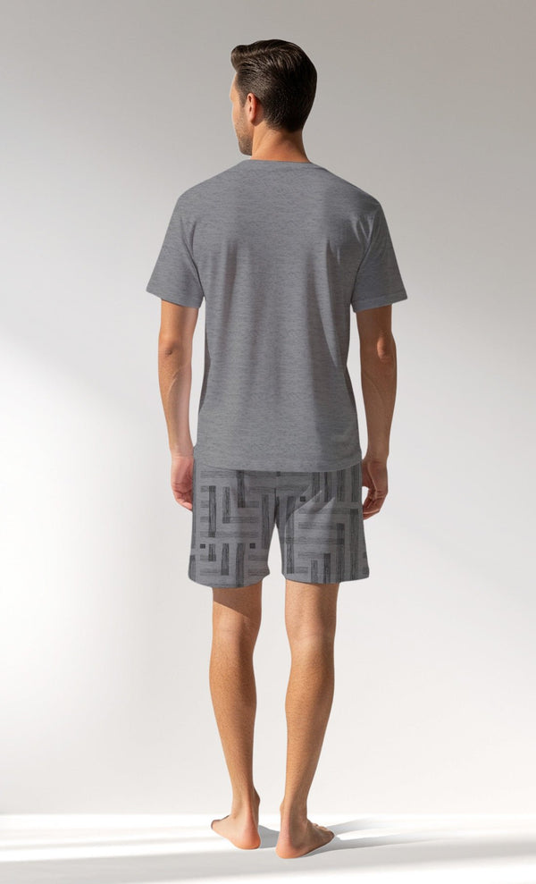 Man Supreme Strong V Neck Short Set - VienettaG2 MELANJ