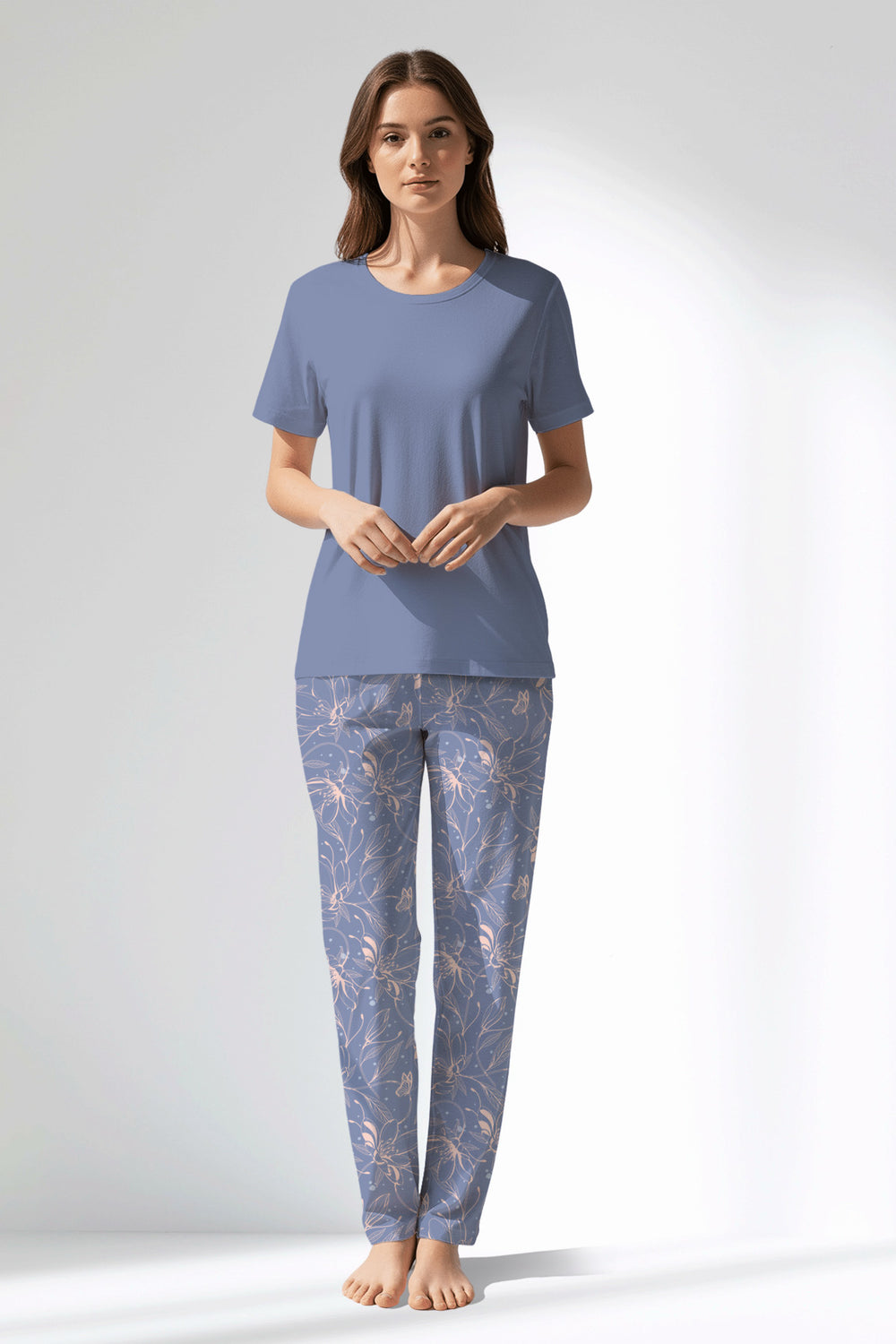 Woman Polyviscon Aurella Pyjama Set - VienettaPEMBE