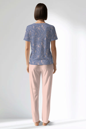 Woman Polyviscon Aurella Pocket Detail Pyjama Set - VienettaB - ROTASYON