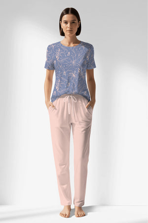 Woman Polyviscon Aurella Pocket Detail Pyjama Set - VienettaROTASYON