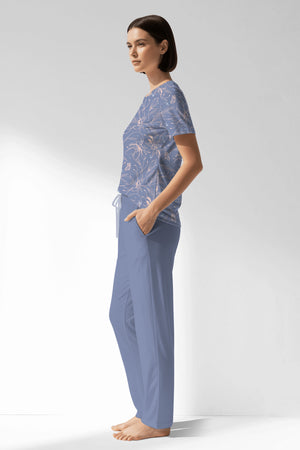 Woman Polyviscon Aurella Pocket Detail Pyjama Set - VienettaB - ROTASYON