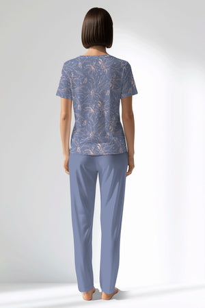 Woman Polyviscon Aurella Pocket Detail Pyjama Set - VienettaB - ROTASYON