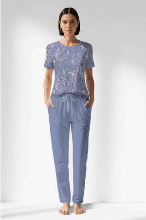 Woman Polyviscon Aurella Pocket Detail Pyjama Set - VienettaB - ROTASYON