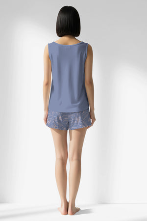 Woman Polyviscon Aurella Thick Strap Short Set - VienettaB - MOR