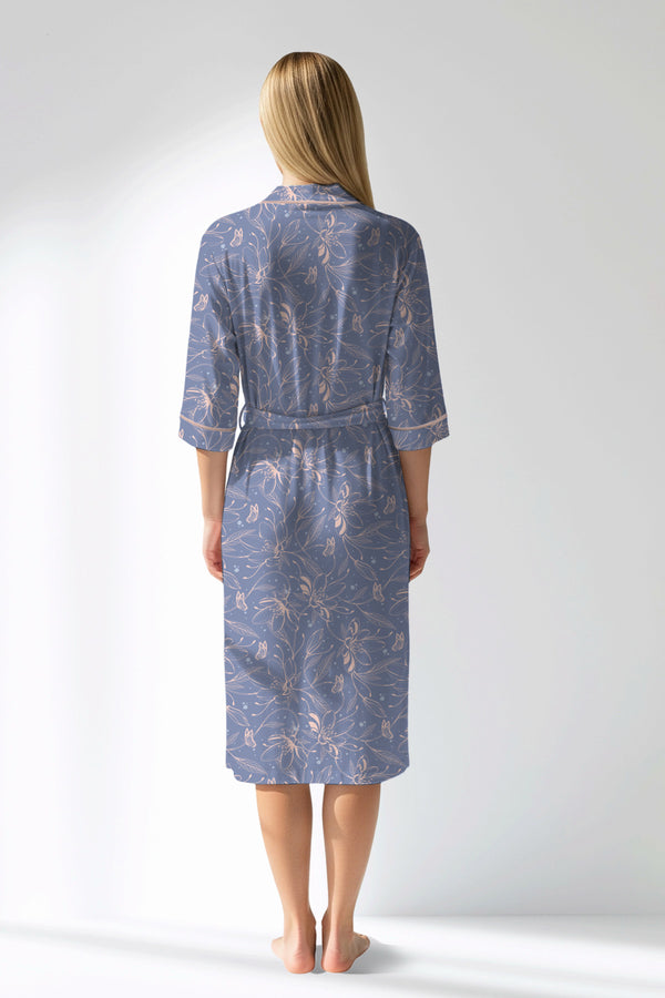 Woman Polyviscon Aurella Dressing Gown - VienettaROTASYON