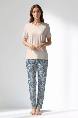 Woman Polyviscon Edelia Pyjama Set - VienettaB - PEMBE