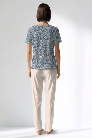 Woman Polyviscon Edelia Pocket Detail Pyjama Set - VienettaB - ROTASYON