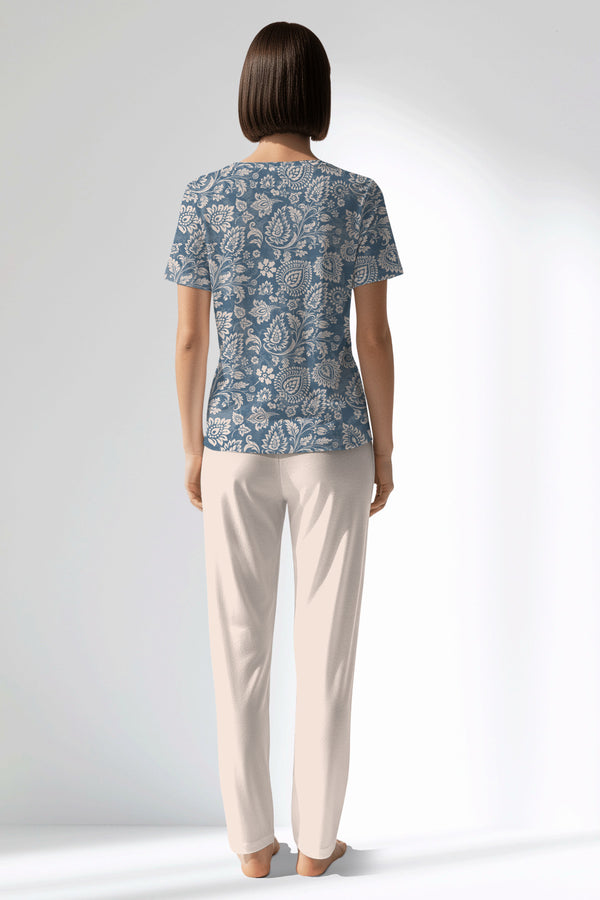 Woman Polyviscon Edelia Pocket Detail Pyjama Set - VienettaB - ROTASYON