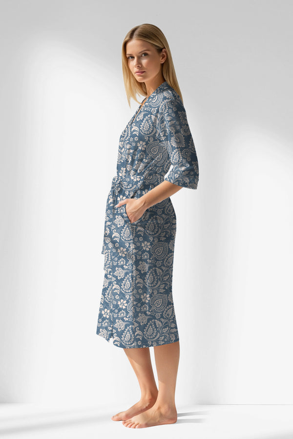 Woman Polyviscon Edelia Dressing Gown - VienettaROTASYON