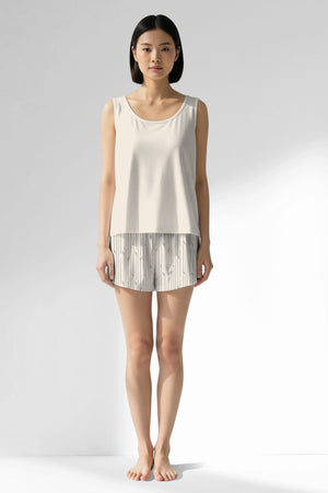 Woman Polyviscon Lina Thick Strap Short Set - VienettaA - 11 - 0606