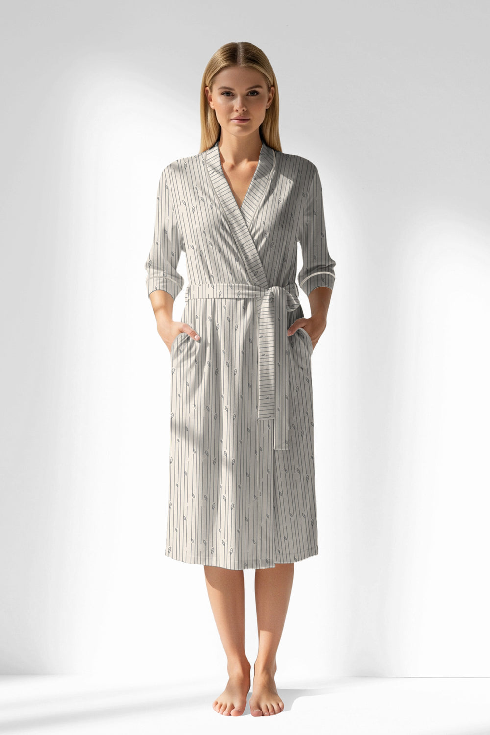Woman Polyviscon Lina Dressing Gown - VienettaROTASYON