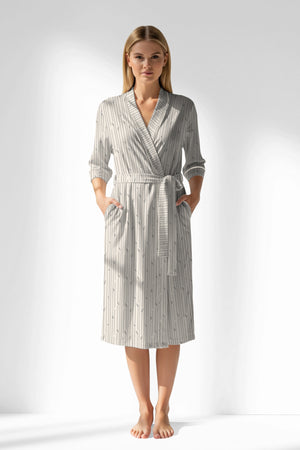 Woman Polyviscon Lina Dressing Gown - VienettaROTASYON