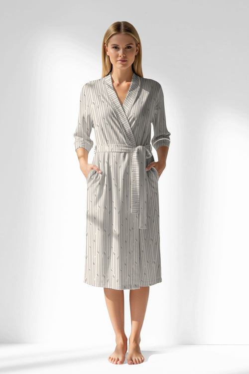 Woman Polyviscon Lina Dressing Gown - VienettaROTASYON