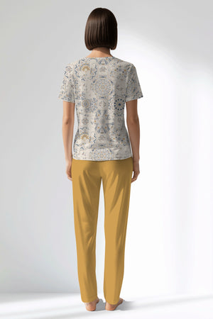 Woman Polyviscon Lina Pocket Detail Pyjama Set - VienettaB - ROTASYON