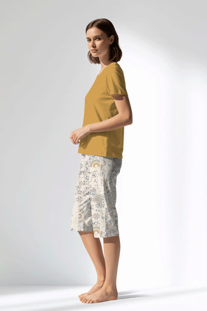 Woman Polyviscon Fresco Capri Set - VienettaB - CHINA BLUE