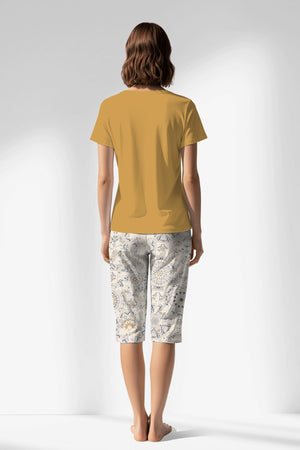 Woman Polyviscon Fresco Capri Set - VienettaHONEY GOLD