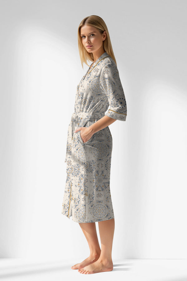 Woman Polyviscon Fresco Dressing Gown - VienettaROTASYON