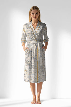 Woman Polyviscon Fresco Dressing Gown - VienettaROTASYON