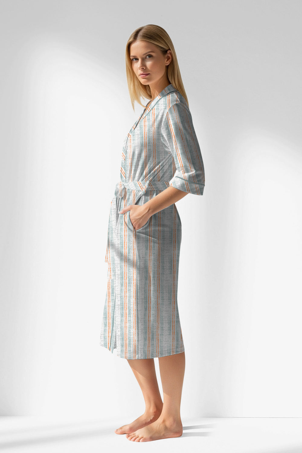 Woman Polyviscon Liner Dressing Gown - VienettaROTASYON