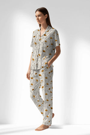 Woman Polyviscon Linora Buttoned Pyjama Set - VienettaROTASYON