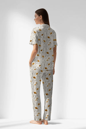 Woman Polyviscon Linora Buttoned Pyjama Set - VienettaROTASYON