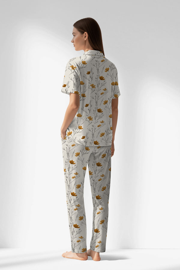 Woman Polyviscon Linora Buttoned Pyjama Set - VienettaROTASYON