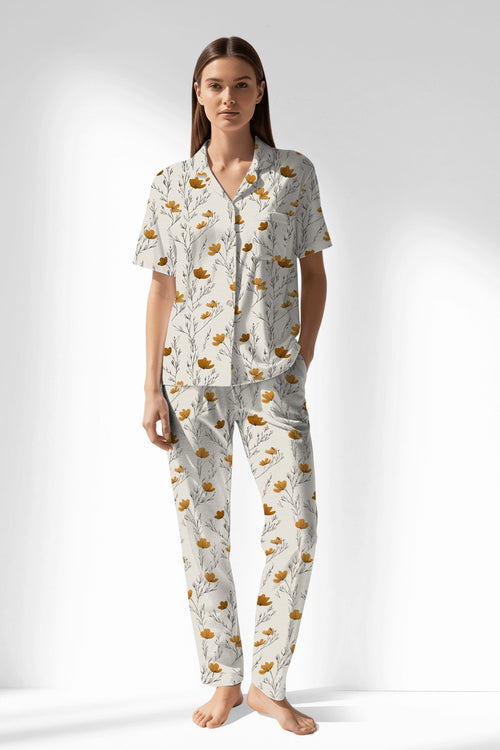 Woman Polyviscon Linora Buttoned Pyjama Set - VienettaROTASYON