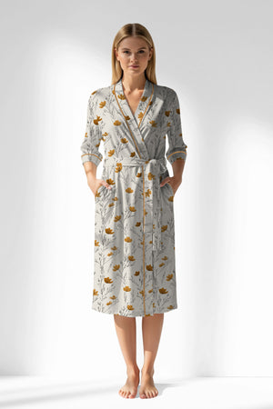 Woman Polyviscon Linora Dressing Gown - VienettaROTASYON