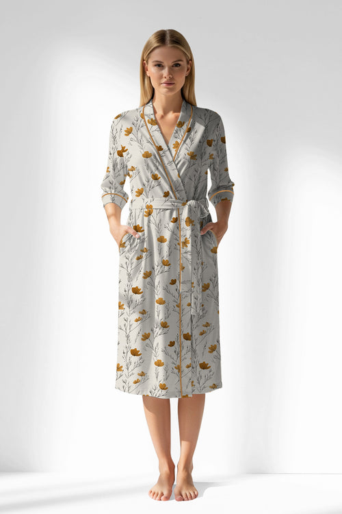 Woman Polyviscon Linora Dressing Gown - VienettaROTASYON