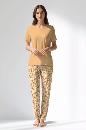 Woman Polyviscon Mellow Pyjama Set - VienettaSUNBURST